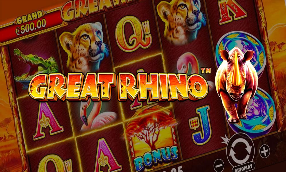 Petualangan Judi Slot Great Rhino Bertema Savana